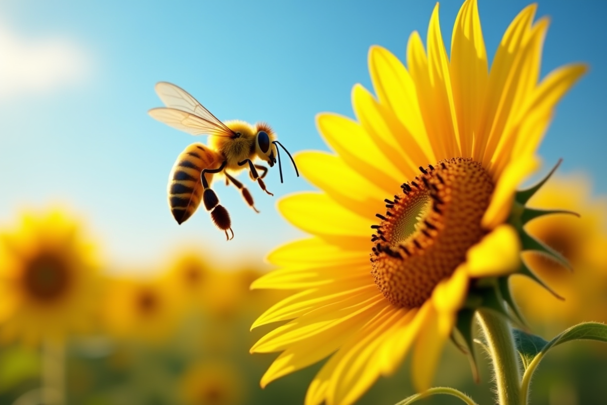 abeilles fleurs
