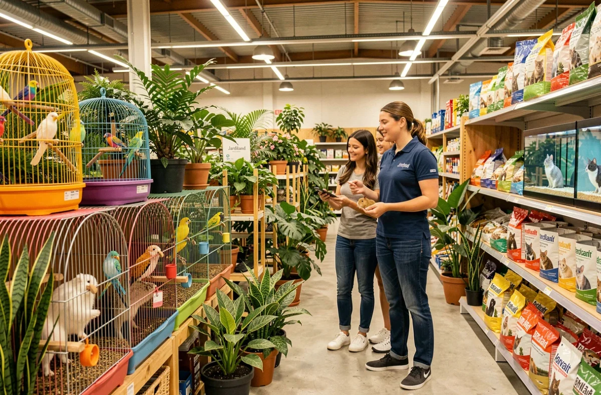 Jardiland Orvault avec rayon animaux, conseils employé et large choix de plantes tropicales