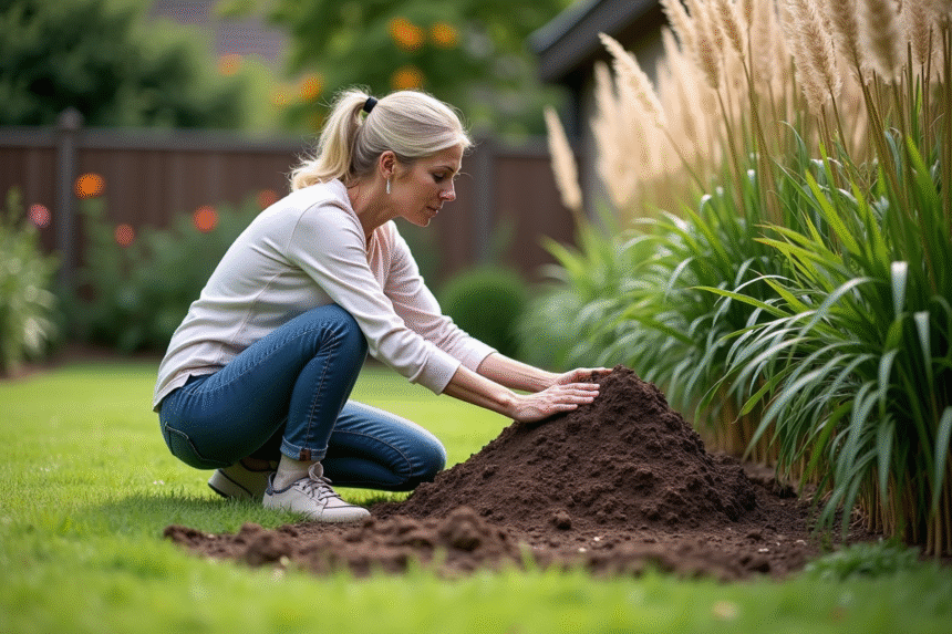 Femme d'âge moyen en jardinage arrangeant des plantes