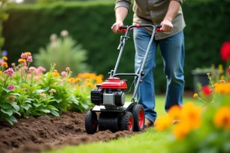 Motoculteur adapté pour l'entretien de petits jardins